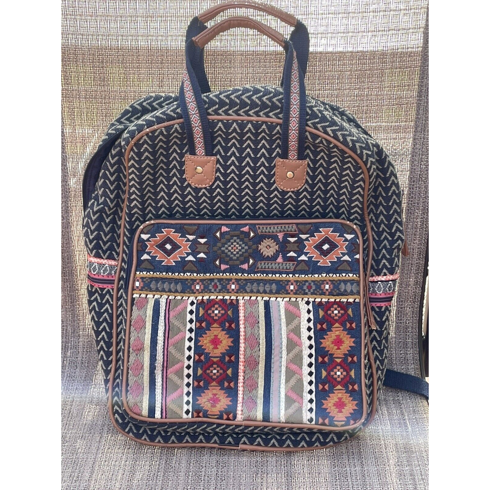 Boho Backpack Tapestry Adjustable Straps Top Handle
